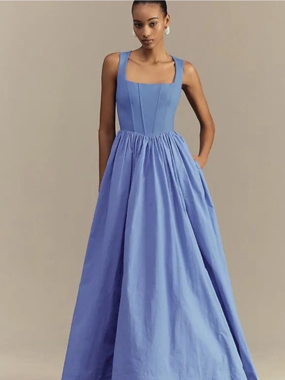 NWT BHLDN Josie Scoop-Neck Corset Fit & Flare Maxi Dress Size L